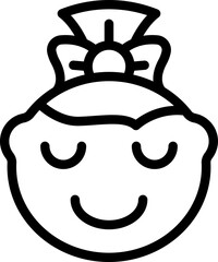 Girl early learning icon outline vector. Preschool learn. Kid learn