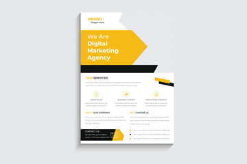Digital business Corporate flyer design template, eps version.	