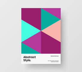 Modern mosaic pattern brochure layout. Trendy flyer design vector concept.