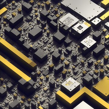 motherboard of a personal computer or laptop, fantasy, abstraction, beautiful background, ai