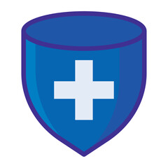 medical shield with cross