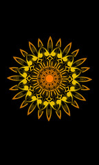 Illustration Vector Graphic Of Mandala Art Flower Meditation Color Good For Decoration and Ornament