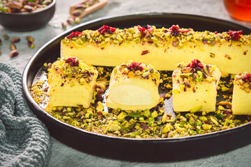 Middle Eastern traditional sweet cheese rolls 