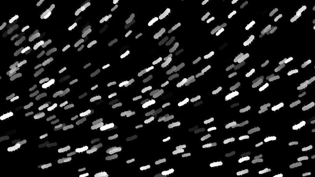 Bacteria floating in space with close-up legs. Medical background. Bacteria in the human body. Bacteria under a microscope. Monochrome on black background with Alpha channel 3D render