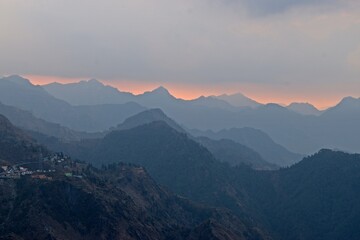 sunrise in the mountains