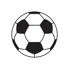 soccer ball isolated on white, vector illustration