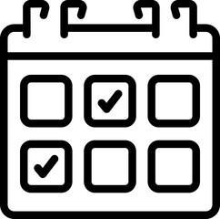 Student club calendar icon outline vector. Study literature. Person training