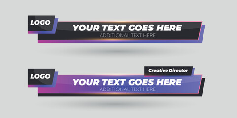 Professional Broadcast Lower third Design Template