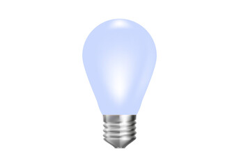 3d blue light bulb icon. cartoon style minimal. Idea, solution, business, strategy concept.