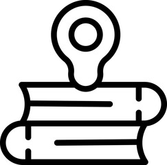 Educational tourism book stack icon outline vector. Travel education. World study