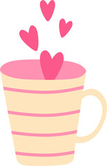 Cute Valentine Sticker Vector