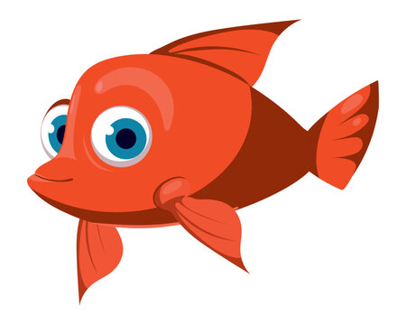 red fish cartoon icon