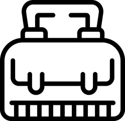 Obraz premium Travel culture bag icon outline vector. Global university. People internet