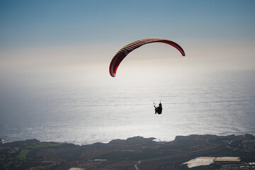 paraglider in the sky, Tenerife, Taucho