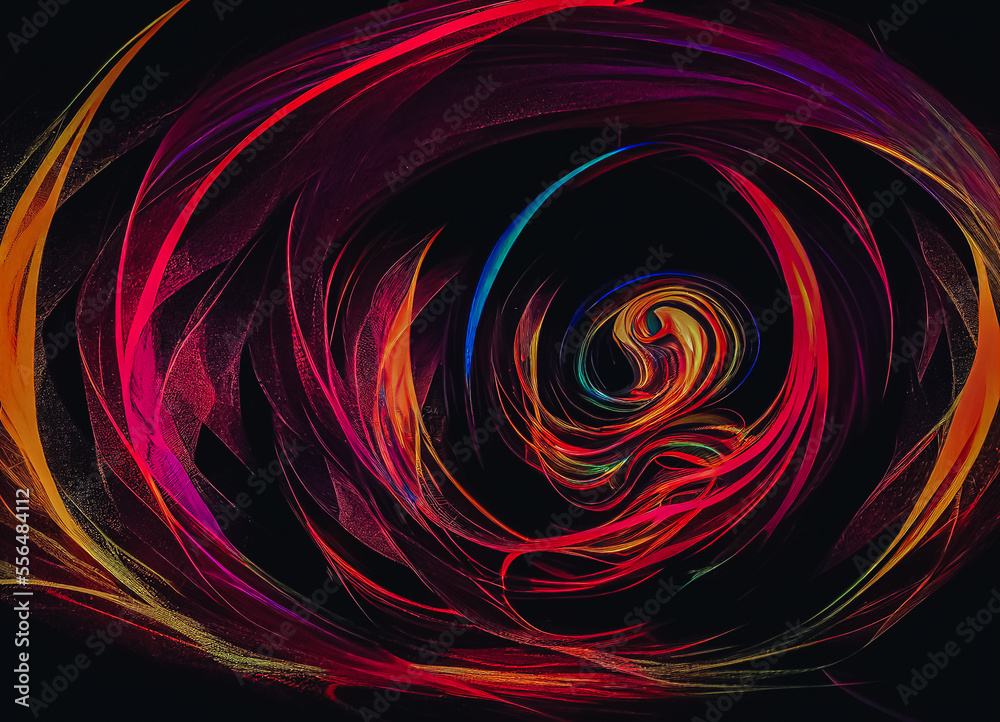 Poster beautiful abstract swirl tunnel with neon light on a background pattern textured for design.
