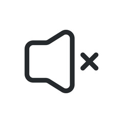 volume cross icon, volume cross vector, simple illustration