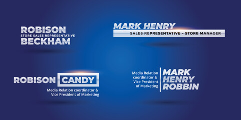 Professional Broadcast Lower third Design Template