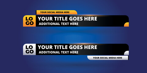 Professional Broadcast Lower third Design Template