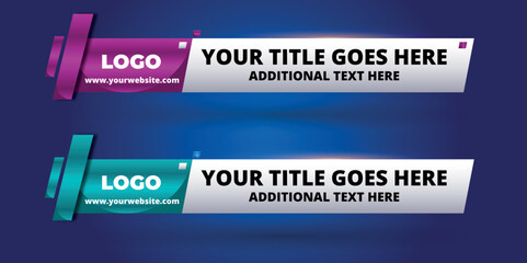 Professional Broadcast Lower third Design Template