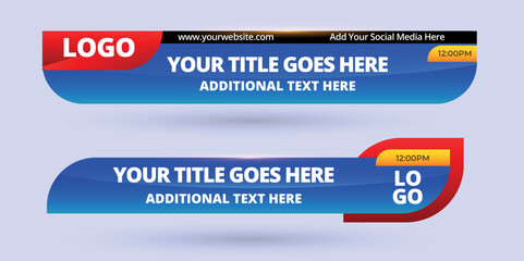 Professional Broadcast Lower third Design Template