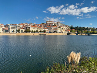 View of the old town of Coimbra, Portugal from the Mondego river