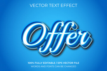 Modern eye catchy full editable vector file format 3d text effect design.