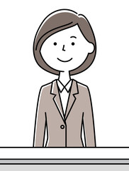 スーツの女性 受付