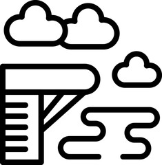 Swim camp icon outline vector. Water child. Float recreation