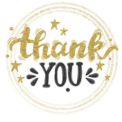 THANK YOU lettering