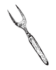 fork bbq sketch