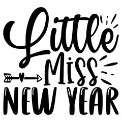 Little Miss New Year vector file