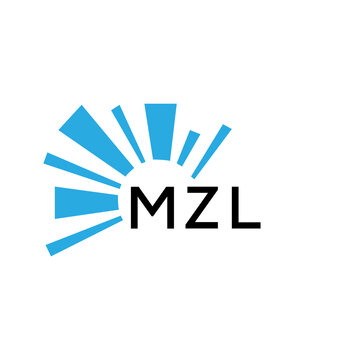 MZL letter logo. MZL blue image on white background and black letter. MZL technology  Monogram logo design for entrepreneur and business. MZL best icon.
