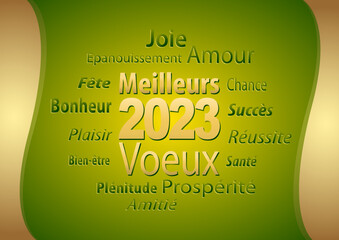 2023 – Meilleurs vœux – Happy New Year - 556493587