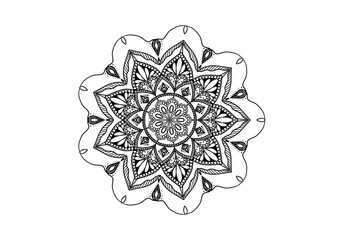 flower mandala decorative element white background Patterns Illustrations Islam, Arabic, Indian, Moroccan, Spanish, Turkish, Pakistani, Chinese, Mystical, Ottoman Patterns Coloring Book Pages Beauty