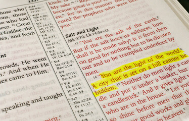 Obraz premium Matthew Chapter 5 verse 14