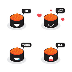 Ikura Emoji Cartoon Expression Set