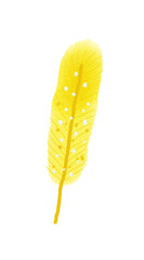 Yellow transparent pen, digital watercolor illustration, PNG
