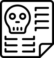 Data crime icon outline vector. Cyber fraud. Security mail