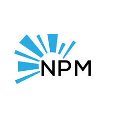 NPM letter logo. NPM blue image on white background and black letter. NPM technology  Monogram logo design for entrepreneur and business. NPM best icon.
 - obrazy, fototapety, plakaty