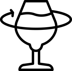 Sommelier glass icon outline vector. Wine cellar. Vine food