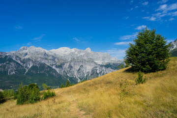 Fototapeta na wymiar Landscape in the mountains of Albania