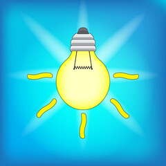 ilustracion de foco con diferentes degradados