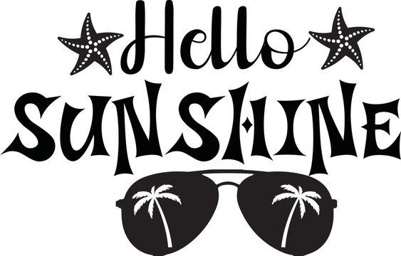 Stickers | Hello Sunshine Word | Rainbow