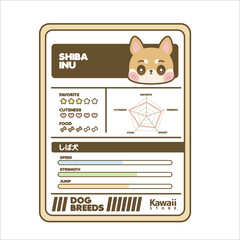 CUTE KAWAII DOG BREEDS CARDS