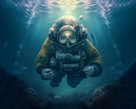 Deep Sea Diver Helmet Images – Browse 2,196 Stock Photos, Vectors, and  Video | Adobe Stock