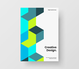 Original geometric shapes leaflet illustration. Minimalistic book cover vector design layout.