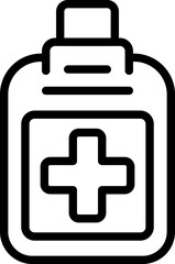 Obraz premium Medical id card icon outline vector. Medicine cotton. Health care