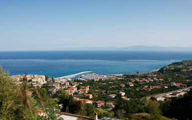 Fototapeta na wymiar The City Tropea in Calabria, Italy in Europe.