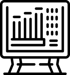 Finance online graph icon outline vector. Business money. Education economy