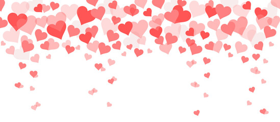 Hearts background. Happy valentines day concept. Vector with white background. 